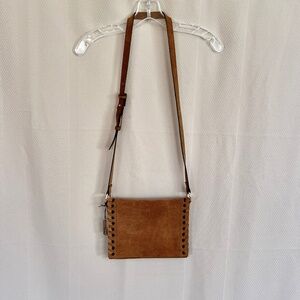 Parfois Brown Suede Leather Crossbody Bag NWT